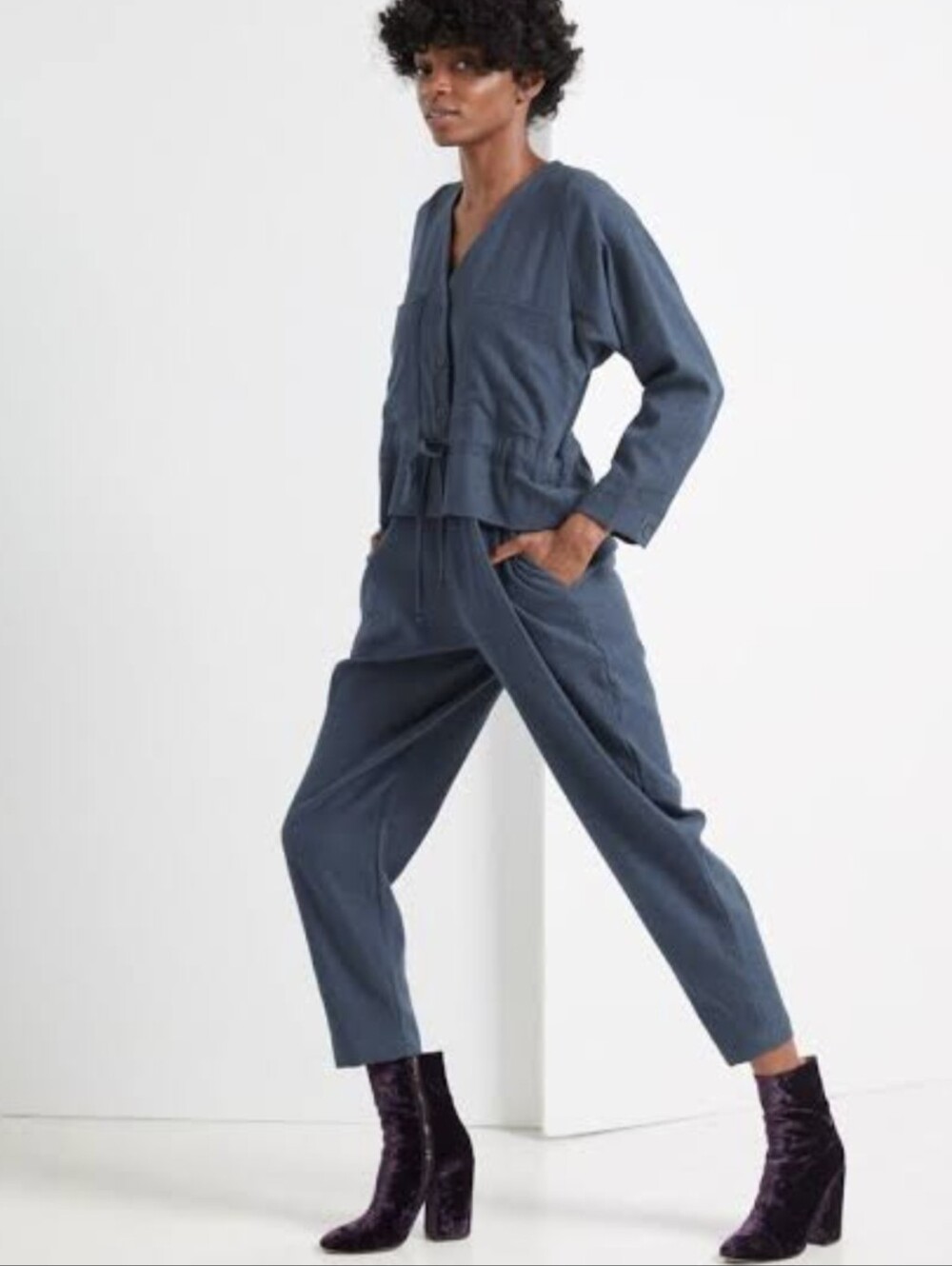 Black Crane Sack Jumper Colour: Midnight Size S